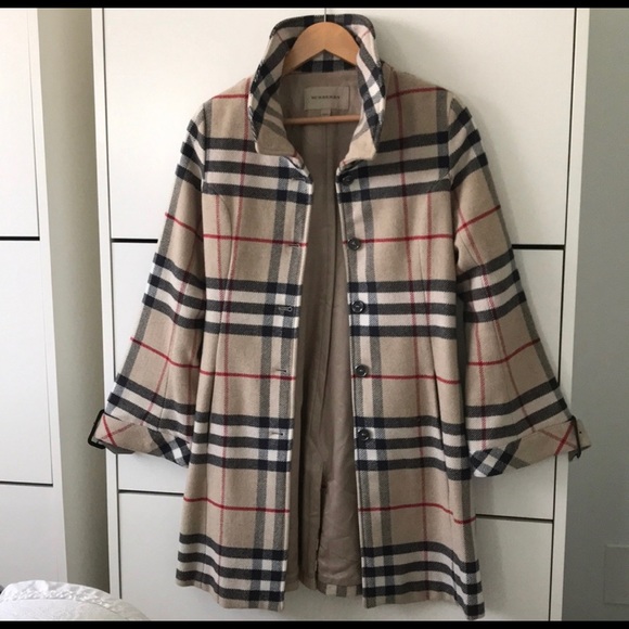 Burberry Jackets & Blazers - BURBERRY Nova Check Wool Coat Jacket 2